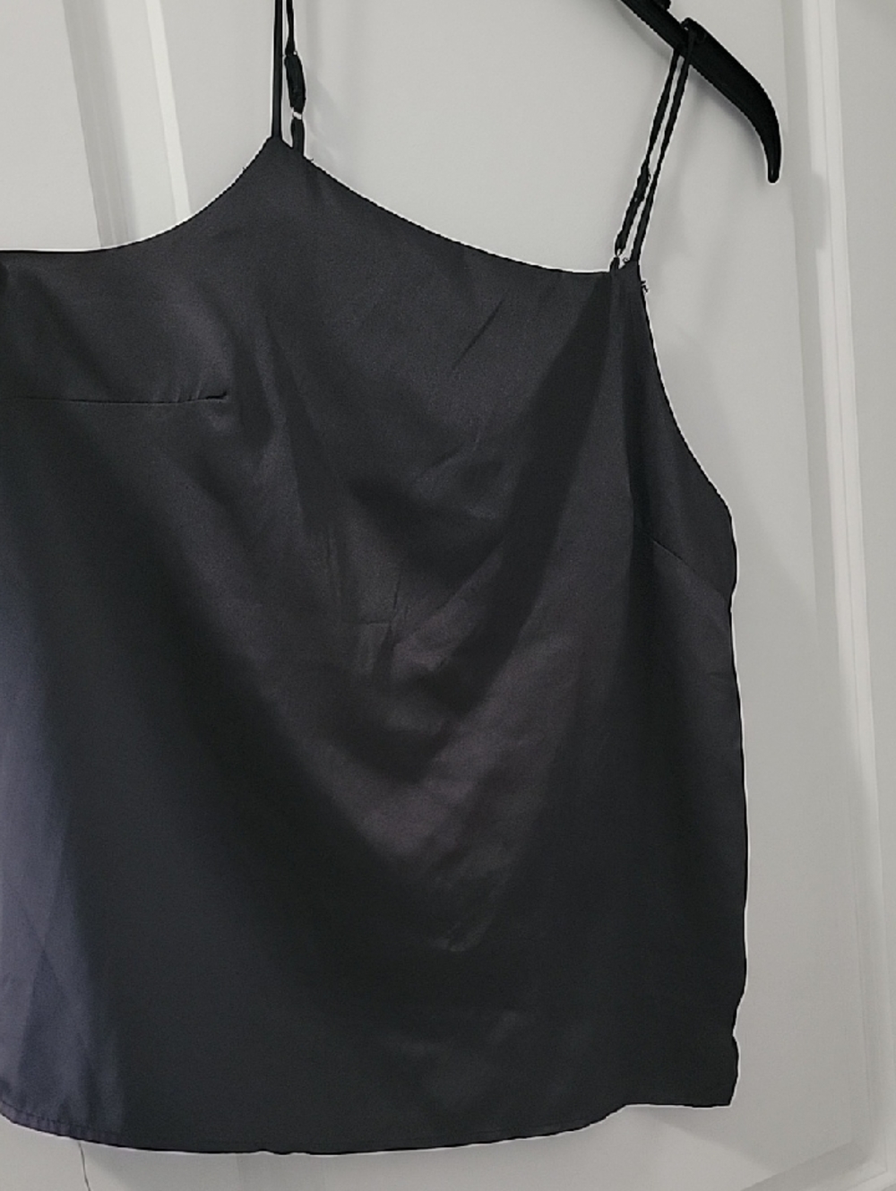 stars above Black Satin Cami Top